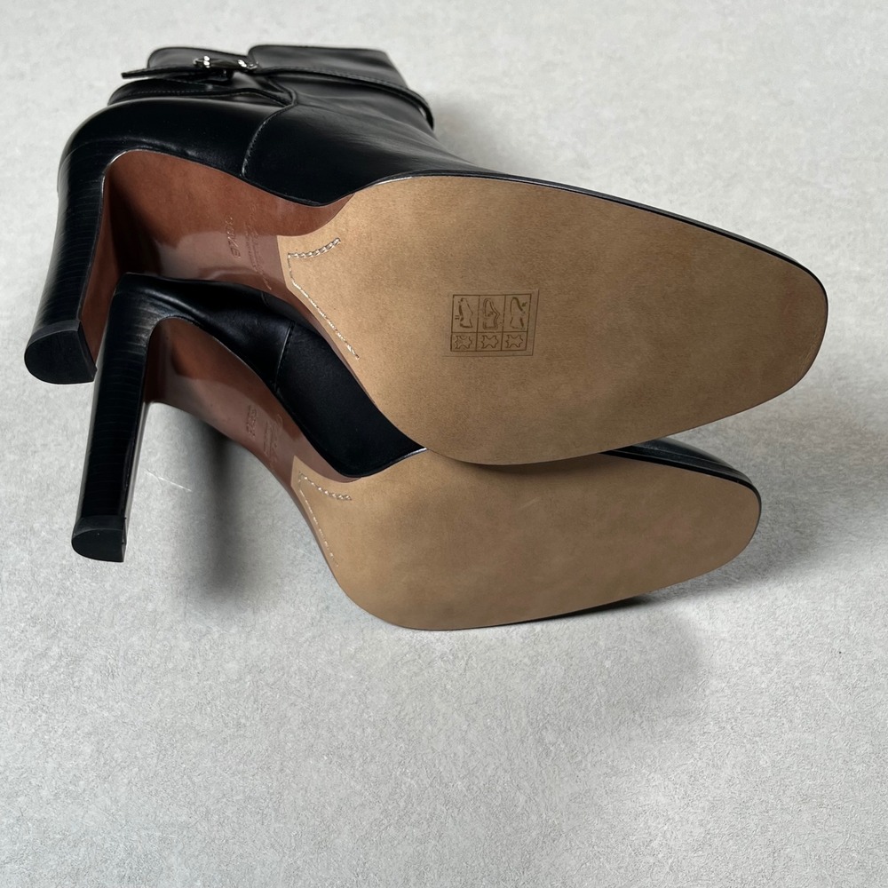 New Ralph Lauren Purple Label Nellie Booties Women 8.5 (EU 38.5) Black Leather - Picture 10 of 14